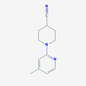 molecular formula C12H15N3 B2630663 1-(4-Methylpyridin-2-yl)piperidine-4-carbonitrile CAS No. 2097873-45-3