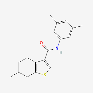 molecular formula C18H21NOS B2630682 N-(3,5-dimethylphenyl)-6-methyl-4,5,6,7-tetrahydro-1-benzothiophene-3-carboxamide CAS No. 844664-08-0
