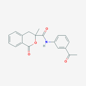 molecular formula C19H17NO4 B2630705 N-(3-acetylphenyl)-3-methyl-1-oxo-3,4-dihydro-1H-isochromene-3-carboxamide CAS No. 868213-11-0