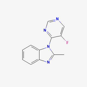 molecular formula C12H9FN4 B2630746 1-(5-fluoropyrimidin-4-yl)-2-methyl-1H-1,3-benzodiazole CAS No. 2309307-72-8