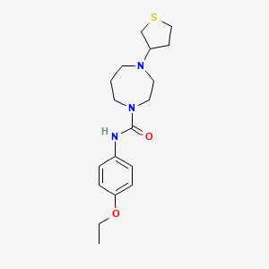 molecular formula C18H27N3O2S B2630760 N-(4-ethoxyphenyl)-4-(thiolan-3-yl)-1,4-diazepane-1-carboxamide CAS No. 2320888-14-8