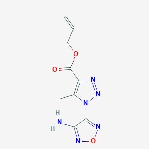 molecular formula C9H10N6O3 B2630843 allyl 1-(4-amino-1,2,5-oxadiazol-3-yl)-5-methyl-1H-1,2,3-triazole-4-carboxylate CAS No. 311787-20-9