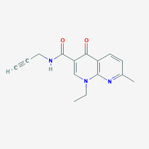 B2630846 1-Ethyl-7-methyl-4-oxo-N-prop-2-ynyl-1,8-naphthyridine-3-carboxamide CAS No. 2379994-46-2