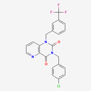 3-(4-chlorobenzyl)-1-(3-(trifluoromethyl)benzyl)pyrido[3,2-d]pyrimidine-2,4(1H,3H)-dione