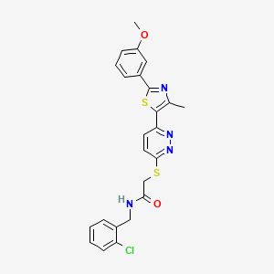 N-(2-chlorobenzyl)-2-((6-(2-(3-methoxyphenyl)-4-methylthiazol-5-yl)pyridazin-3-yl)thio)acetamide