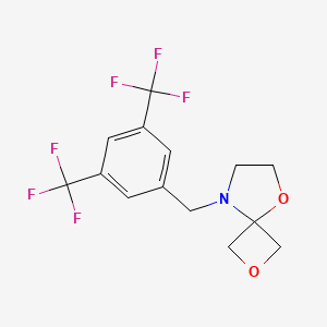 B2630895 8-(3,5-Bis(trifluoromethyl)benzyl)-2,5-dioxa-8-azaspiro[3.4]octane CAS No. 1556097-36-9