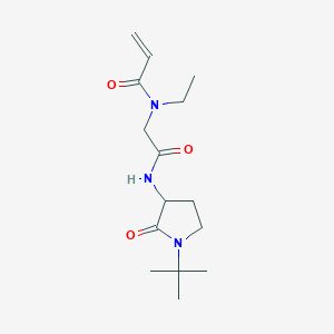 molecular formula C15H25N3O3 B2630897 N-[2-[(1-Tert-butyl-2-oxopyrrolidin-3-yl)amino]-2-oxoethyl]-N-ethylprop-2-enamide CAS No. 2361668-93-9
