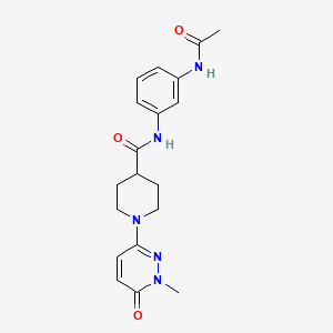 molecular formula C19H23N5O3 B2630899 N-(3-acetamidophenyl)-1-(1-methyl-6-oxo-1,6-dihydropyridazin-3-yl)piperidine-4-carboxamide CAS No. 1421508-55-5
