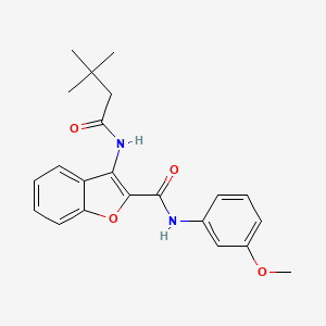 molecular formula C22H24N2O4 B2630904 3-(3,3-dimethylbutanamido)-N-(3-methoxyphenyl)benzofuran-2-carboxamide CAS No. 887216-36-6