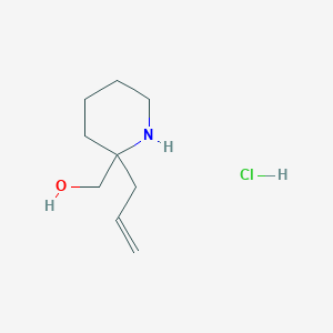 molecular formula C9H18ClNO B2630912 (2-Prop-2-enylpiperidin-2-yl)methanol;hydrochloride CAS No. 2375267-78-8