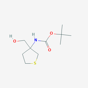 molecular formula C10H19NO3S B2630928 tert-Butyl (3-(hydroxymethyl)tetrahydrothiophen-3-yl)carbamate CAS No. 1782438-75-8