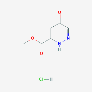 molecular formula C6H7ClN2O3 B2630944 Methyl 4-oxo-1H-pyridazine-6-carboxylate;hydrochloride CAS No. 2361644-58-6