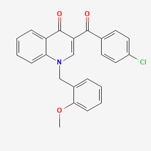 molecular formula C24H18ClNO3 B2630958 3-(4-chlorobenzoyl)-1-[(2-methoxyphenyl)methyl]-1,4-dihydroquinolin-4-one CAS No. 866810-94-8