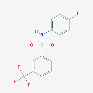 molecular formula C13H9F4NO2S B263098 N-(4-fluorophenyl)-3-(trifluoromethyl)benzenesulfonamide 