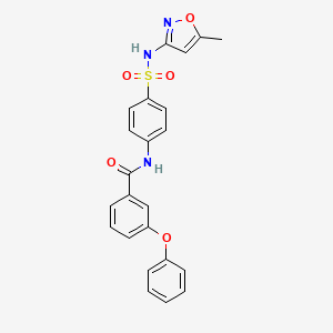 molecular formula C23H19N3O5S B2630997 N-(4-(N-(5-methylisoxazol-3-yl)sulfamoyl)phenyl)-3-phenoxybenzamide CAS No. 378195-68-7