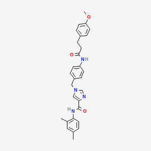 molecular formula C29H30N4O3 B2631029 N-(2,4-dimethylphenyl)-1-({4-[3-(4-methoxyphenyl)propanamido]phenyl}methyl)-1H-imidazole-4-carboxamide CAS No. 1251561-47-3