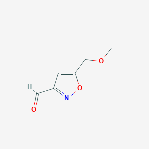 molecular formula C6H7NO3 B2631030 5-(Methoxymethyl)isoxazole-3-carbaldehyde CAS No. 893749-91-2