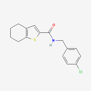 molecular formula C16H16ClNOS B2631040 N-[(4-chlorophenyl)methyl]-4,5,6,7-tetrahydro-1-benzothiophene-2-carboxamide CAS No. 1252851-03-8