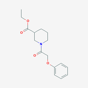 molecular formula C16H21NO4 B263105 Ethyl 1-(phenoxyacetyl)-3-piperidinecarboxylate 