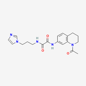 molecular formula C19H23N5O3 B2631050 N1-(3-(1H-imidazol-1-yl)propyl)-N2-(1-acetyl-1,2,3,4-tetrahydroquinolin-7-yl)oxalamide CAS No. 898465-92-4