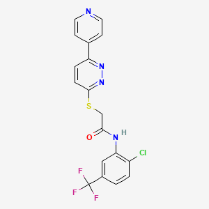 N-(2-chloro-5-(trifluoromethyl)phenyl)-2-((6-(pyridin-4-yl)pyridazin-3-yl)thio)acetamide