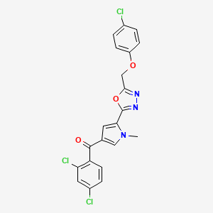 (5-{5-[(4-chlorophenoxy)methyl]-1,3,4-oxadiazol-2-yl}-1-methyl-1H-pyrrol-3-yl)(2,4-dichlorophenyl)methanone