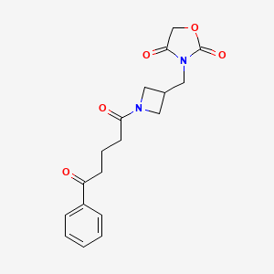 3-((1-(5-Oxo-5-phenylpentanoyl)azetidin-3-yl)methyl)oxazolidine-2,4-dione