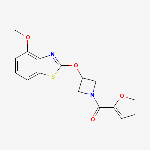 Furan-2-yl(3-((4-methoxybenzo[d]thiazol-2-yl)oxy)azetidin-1-yl)methanone