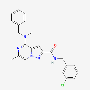 4-[benzyl(methyl)amino]-N-(3-chlorobenzyl)-6-methylpyrazolo[1,5-a]pyrazine-2-carboxamide