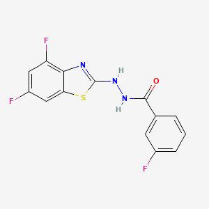 N'-(4,6-difluoro-1,3-benzothiazol-2-yl)-3-fluorobenzohydrazide