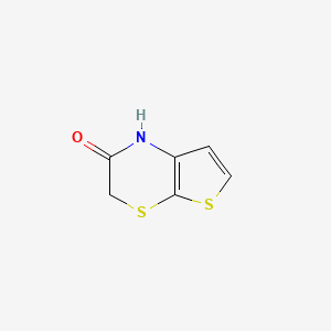 molecular formula C6H5NOS2 B2631072 1H,2H,3H-thieno[2,3-b][1,4]thiazin-2-one CAS No. 68094-33-7