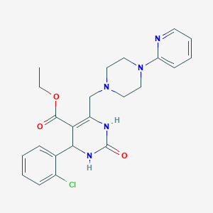 Ethyl 4-(2-chlorophenyl)-2-oxo-6-{[4-(pyridin-2-yl)piperazin-1-yl]methyl}-1,2,3,4-tetrahydropyrimidine-5-carboxylate