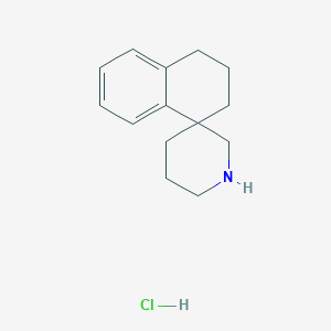 molecular formula C14H20ClN B2631089 spiro[2,3-dihydro-1H-naphthalene-4,3'-piperidine];hydrochloride CAS No. 1184986-89-7