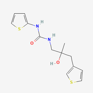 molecular formula C13H16N2O2S2 B2631091 1-[2-Hydroxy-2-methyl-3-(thiophen-3-yl)propyl]-3-(thiophen-2-yl)urea CAS No. 2097867-99-5