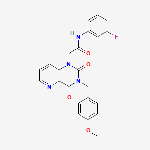 molecular formula C23H19FN4O4 B2631117 N-(3-fluorophenyl)-2-(3-(4-methoxybenzyl)-2,4-dioxo-3,4-dihydropyrido[3,2-d]pyrimidin-1(2H)-yl)acetamide CAS No. 921531-64-8