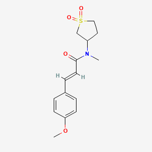 molecular formula C15H19NO4S B2631125 (2E)-N-(1,1-dioxo-1lambda6-thiolan-3-yl)-3-(4-methoxyphenyl)-N-methylprop-2-enamide CAS No. 874594-55-5