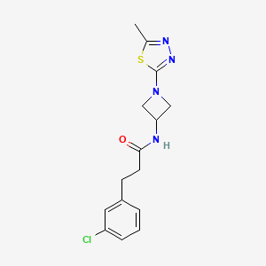 3-(3-Chlorophenyl)-N-[1-(5-methyl-1,3,4-thiadiazol-2-yl)azetidin-3-yl]propanamide