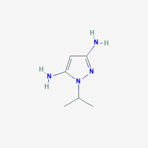 molecular formula C6H12N4 B2631140 1-isopropyl-1H-pyrazole-3,5-diamine CAS No. 1247585-30-3