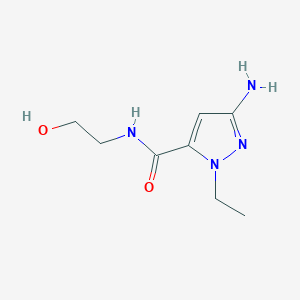 3-amino-1-ethyl-N-(2-hydroxyethyl)-1H-pyrazole-5-carboxamide