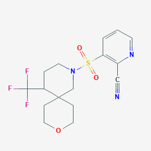 3-[[5-(Trifluoromethyl)-9-oxa-2-azaspiro[5.5]undecan-2-yl]sulfonyl]pyridine-2-carbonitrile