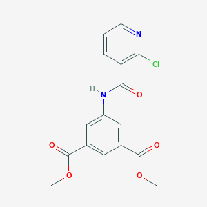 molecular formula C16H13ClN2O5 B263115 Dimethyl 5-{[(2-chloro-3-pyridinyl)carbonyl]amino}isophthalate 
