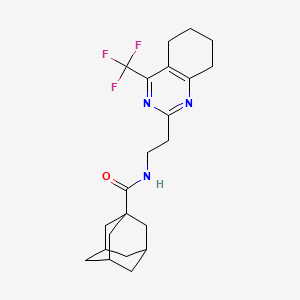 molecular formula C22H28F3N3O B2631215 N-{2-[4-(trifluoromethyl)-5,6,7,8-tetrahydroquinazolin-2-yl]ethyl}adamantane-1-carboxamide CAS No. 1421583-45-0