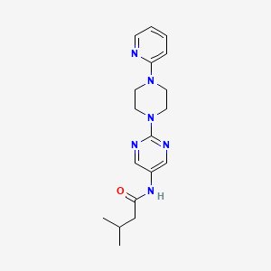 molecular formula C18H24N6O B2631228 3-methyl-N-(2-(4-(pyridin-2-yl)piperazin-1-yl)pyrimidin-5-yl)butanamide CAS No. 1396861-16-7