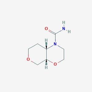 molecular formula C8H14N2O3 B2631237 rac-(4aR,8aR)-octahydropyrano[3,4-b]morpholine-1-carboxamide CAS No. 2408937-39-1