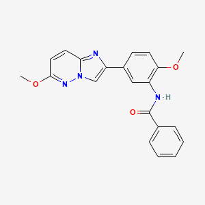 molecular formula C21H18N4O3 B2631240 N-(2-methoxy-5-(6-methoxyimidazo[1,2-b]pyridazin-2-yl)phenyl)benzamide CAS No. 953215-05-9