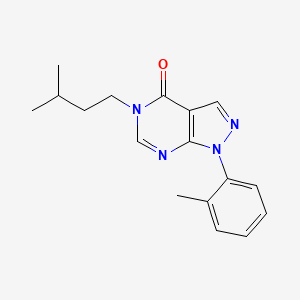 5-(3-Methylbutyl)-1-(2-methylphenyl)pyrazolo[3,4-d]pyrimidin-4-one