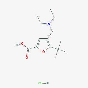 5-t-Butyl-4-[(diethylamino)methyl]-2-furoic acid hydrochloride