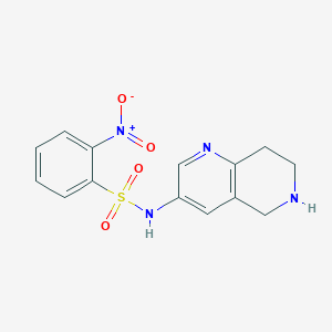 2-Nitro-N-(5,6,7,8-tetrahydro-1,6-naphthyridin-3-yl)benzenesulfonamide