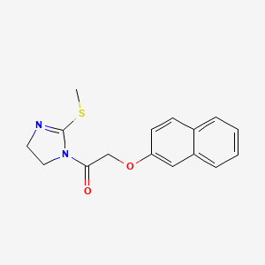 1-(2-Methylsulfanyl-4,5-dihydroimidazol-1-yl)-2-naphthalen-2-yloxyethanone