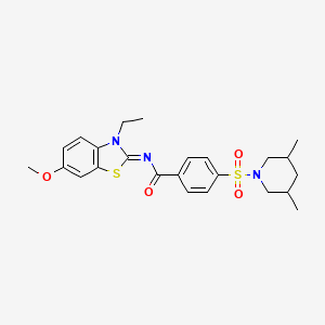 (Z)-4-((3,5-dimethylpiperidin-1-yl)sulfonyl)-N-(3-ethyl-6-methoxybenzo[d]thiazol-2(3H)-ylidene)benzamide